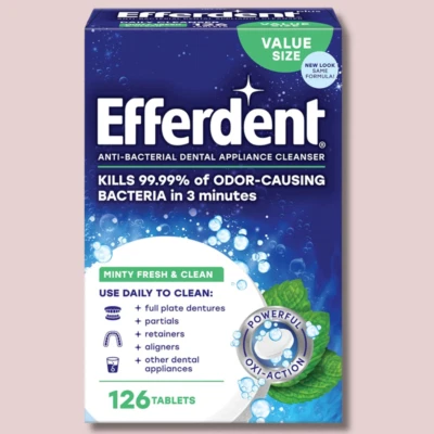 NUEVO Tabletas limpiadoras de retenedores y dentaduras como nuevas y frescas 126 unidades Foto 1 de 4