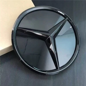 Mercedes- Benz 15-19 GLC GLE GLS Star Mirror Gloss Black Grille Badge Emblem - Picture 1 of 3