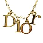 Dior Gold Logo Necklace Pendant Charm Accessory Ladies / Me3