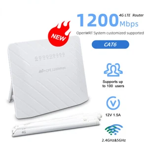 WiFi Router 4G CPE 1200Mbps CAT6 Router OpenWRT Dual Band SIM Card Hotspot - Picture 1 of 6