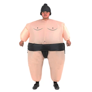 Salvatore Angelotti Adult Sumo Inflatable Costume with Fan – Funny Blow-Up Fancy - Picture 1 of 11