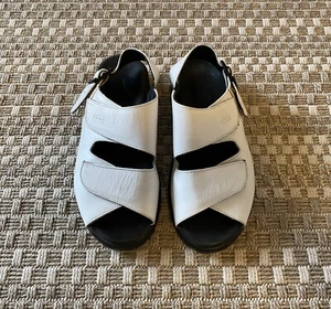 WOLKY 617 Nimes White Leather Slingback Sandals Comfort Shoes 36 / 5.5 - Picture 1 of 10