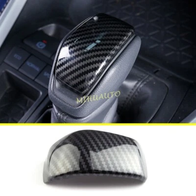 Carbon Fiber Gear Shift Knob Cap Cover Trim For 2019-2023 Toyota RAV4 Highlander - Image 1 of 4