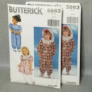 Vestido Mono Cuello Butterick Patrón 5663 Niño ELIGE TU Talla SIN CORTAR FF - Imagen 1 de 6