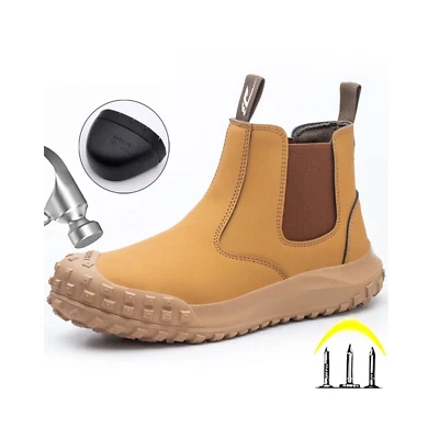 MERCADO EXPRESS Zapatos Con Punta de Acero de Seguridad Para Hombre Bota de Invierno Amarilla