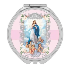 Gift Compact Mirror : Our Lady of Immaculate Conception Catholic Virgin Saint - Picture 1 of 3