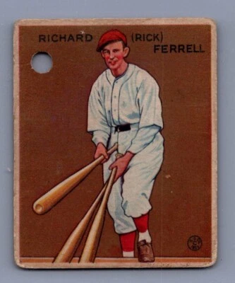 1933 Goudey Big League Chewing Gum R319 #197 Rick Ferrell Rookie RC HOF Red Sox - Image 1 of 2