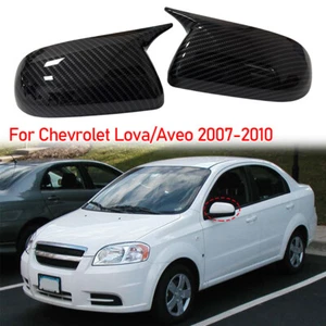 For Chevrolet Lova Aveo 2007-2010 2Pcs Carbon Fiber Rearview Mirror Cover Caps - Foto 1 di 13