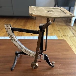 BRIEFWAAGE CONCAV PH.J. MAUL Hamburg, umstellbar Metall-Skala Gusseisen Messing - Bild 1 von 5