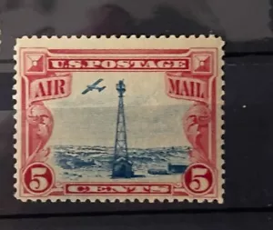 Scott #C11, 5c Beacon on Rocky Mountains, emissione posta aerea, F/VF LH (R4-8) - Foto 1 di 1
