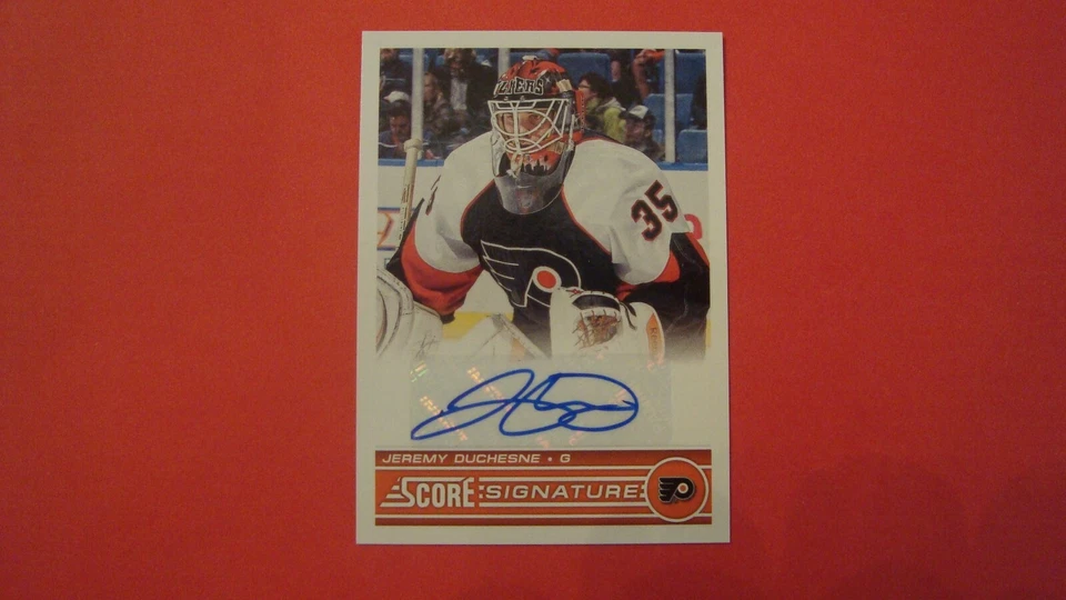 2013 14 Panini Score SS-JD Jeremy Duchesne autograph autograph - Image 1 of 4