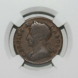 1675 England 1/4 P Farthing NGC VG 10 BN - Picture 1 of 4