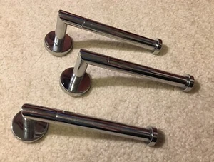 Lot of 3 Chrome Toilet Tissue Paper Wall Mount Holder 6" Long L Shape Metal Bar - Imagen 1 de 12