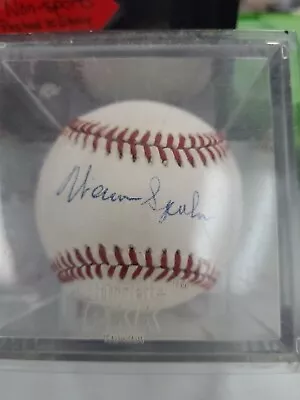 Warren Spahn HOF Braves Autographed Auto Signed Baseball JSA Certified - Image 1 of 2