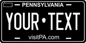 Pennsylvania 2004 Black License Plate Personalized Custom Auto Bike Motorcycle - Picture 1 of 11