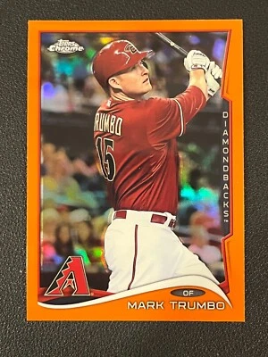 Mark Trumbo 2014 Topps Chrome Orange Refractor Diamondbacks 182 - Image 1 of 2