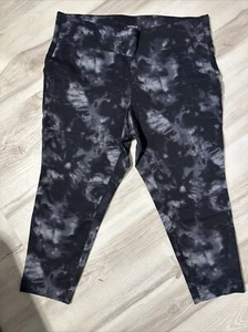 Torrid 1 Tie Dye Black Halloween Capri Legging Thick - Picture 1 of 5