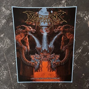 DISMEMBER - LIKE AN EVER FLOWING STREAM WOVEN BACKPATCH DEATH METAL BLUE BORDER - Picture 1 of 2