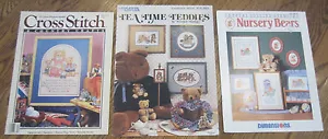 Cross Stitch Lot Booklet Pamplets Country Crafts Tea Time Teddies Nursery Bears - Picture 1 of 4