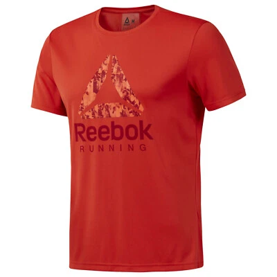 Reebok Men's Running Graphic Tee D92937 (Size SMALL) Red - Image 1 of 4