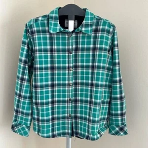 Orvis button down shacket shirt jacket plaid women XXL front pockets lined - Picture 1 of 11