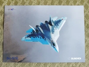 SU-57 SUKHOI Russian Multifunctional Fighter 5 Generation Aircraft Brochure - Picture 1 of 2