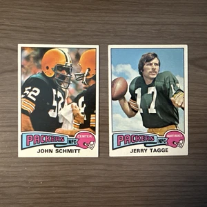 1975 Topps Football Card Lot Green Bay Packers John Schmitt 289, Jerry Tagge 131 - Picture 1 of 2