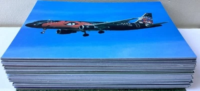 Lot of 103 x AIRBUS  AIRCRAFT POSTCARDS. Various Airlines. All unwritten. - Image 1 of 4