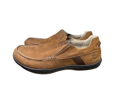 Timberland туфли мужские 10,5 хранители земли мокасины вождения коричневый кожаный без шнуровки - Изображение 1 из 4