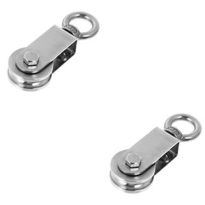  2 Pack Cable Pull Auxiliary Pulley Heavy Duty Pulleys for Lifting - Picture 1 of 12