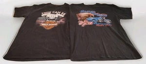 Lote de camisetas vintage 1998 Harley Davidson Milwaukee Wisconsin mangas llamas - Imagen 1 de 10
