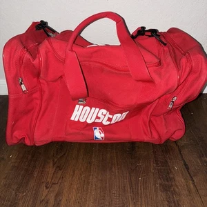 1990s Vtg Starter Houston Rockets Duffel Bag ๐ฅ NBA Official Sports Carrying Bag - Picture 1 of 10
