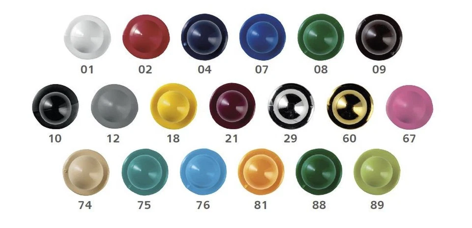 LEIBER Kugelknöpfe 02/417 Kochknöpfe Kochjacken Knöpfe Set (VE = 12 Stck.)