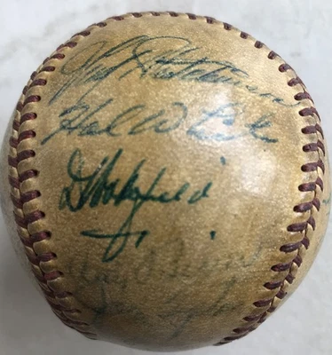 Equipo de los Tigres de Detroit 1948 20x FIRMADO Juego Pelota de Béisbol Hoot Evers ¡Billy Pierce! Foto 1 de 4