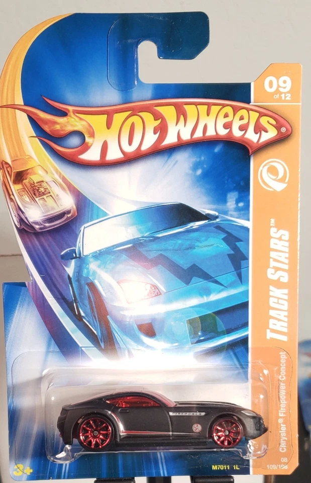 Hot Wheels 2008 Track Stars #109 Flat Black Chrysler Firepower Concept - Imagem 1 de 2