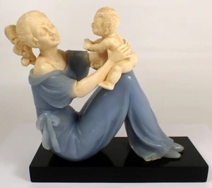 De colección Resina de Alabastro Bianchi Gino Ruggeri Italia Virgen María y Niño Niño Jesús - Imagen 1 de 9