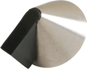 Tapón de puerta cónica de níquel satinado 40 mm de diseño tapón de puerta tapón de goma - Imagen 1 de 2