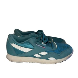 Zapato Reebok Classics Retro Vintage Para Hombre Logo Talla 9 Verde azulado Blanco 1Y3001 - Imagen 1 de 8