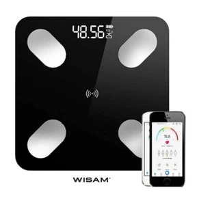 Wisam® Smart App Digital Personenwaage Körperfett BMI Bluetooth iOS Android App - Bild 1 von 6