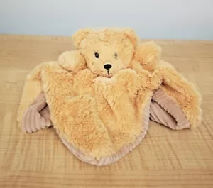 Manta de seguridad de felpa con cabeza de sonajero Lovey Bear de pana marrón tostado Best Made Toys - Imagen 1 de 10