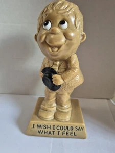 Vintage R W Berries Company Resin Statue Figurine I wish I Could Say What I Feel - Picture 1 of 2