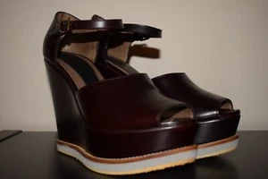 Marni Wedge Sandals In Brown Size 3 UK - 36EU - Picture 1 of 15