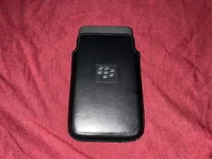OEM Blackberry Leather Pocket Pouch Case For Z10 BB10 BB-10 Black Verizon AT&T - Picture 1 of 2