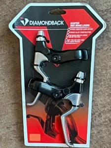 NOS Nero DIAMONDBACK SCUFFER BLOCCAGGIO LEVE FRENO Old School BMX Anteriore e Posteriore - Foto 1 di 5