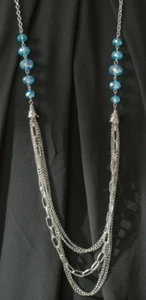 Paparazzi Necklace - Turn It Up-Town - Blue - Picture 1 of 6