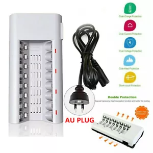 8 Slot Battery Charger For Ni-MH Ni-CD AA AAA Rechargeable Batteries Fast Charge - Picture 1 of 11