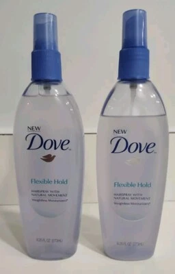 Discontinued 2 DOVE non aerosol Flexible hold hairspray  Beauty Hair Styling Lot - Image 1 of 4