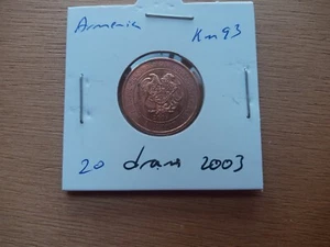 MONEDA DE ARMENIA 20 DRAM 2003 UNC MANCHADA - Imagen 1 de 1