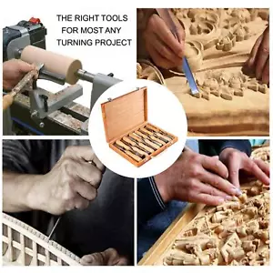 Professional Wood Carving Chisel Sets 12pcs 3-3/4Inch Blade Wood Sculpting Tools - Picture 1 of 9