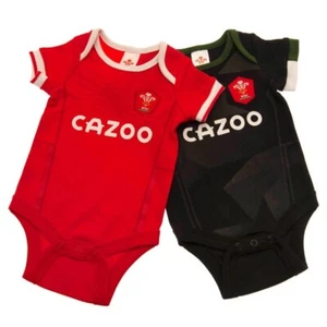 Gales Rugby Union 2pk Body/Chalecos 0-18 Meses Oficial WRU Mercancía Regalo - Imagen 1 de 4